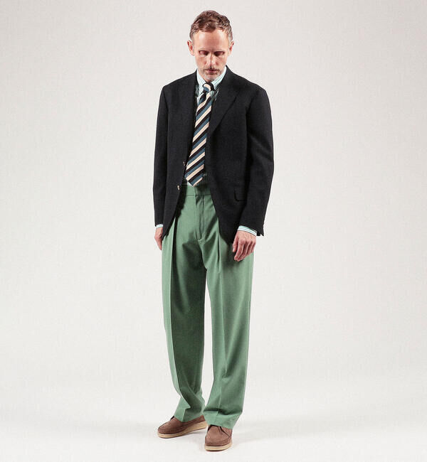 TOMORROWLAND BUYING WEAR「Cellardoor Boger ポリエステルウール 2プリーツストレートスラックス」|スラックス|