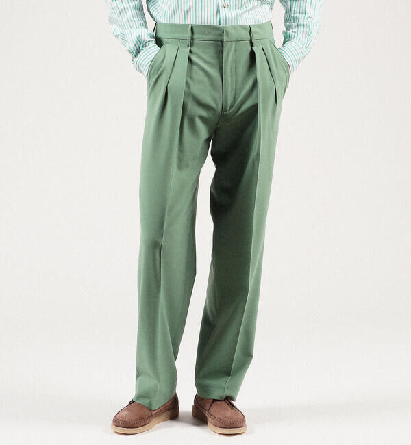 TOMORROWLAND BUYING WEAR「Cellardoor Boger ポリエステルウール 2プリーツストレートスラックス」|スラックス|