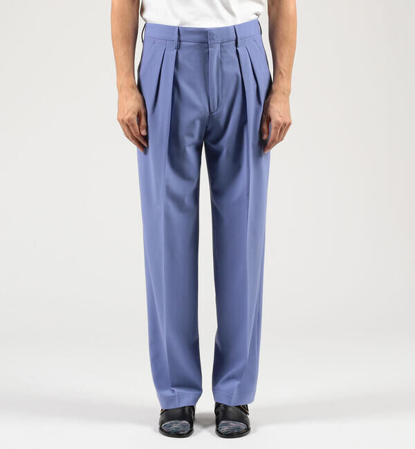 TOMORROWLAND BUYING WEAR「Cellardoor Boger ポリエステルウール 2プリーツストレートスラックス」|スラックス|