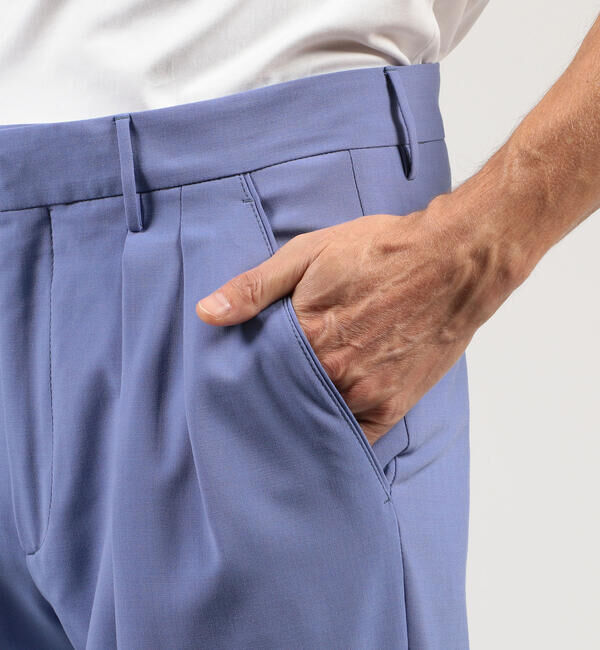 TOMORROWLAND BUYING WEAR「Cellardoor Boger ポリエステルウール 2プリーツストレートスラックス」|スラックス|