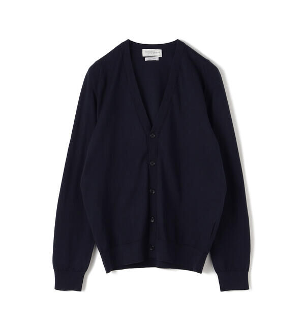 TOMORROWLAND MENS「スビンコットン Vネックカーディガン」|カーディガン|69 ネイビー