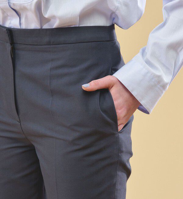 DES PRES「コットンシルクグログラン シガレットパンツ」|スラックス|