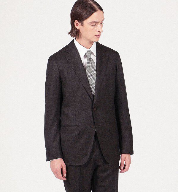 TOMORROWLAND MENS「Super120'sウールフランネル シングルブレステッド2Bジャケット Canonico」|テーラードジャケット|
