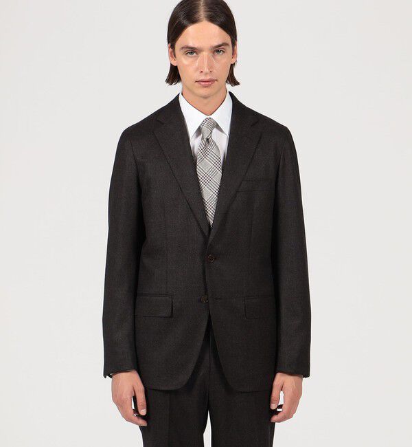 TOMORROWLAND MENS「Super120'sウールフランネル シングルブレステッド2Bジャケット Canonico」|テーラードジャケット|