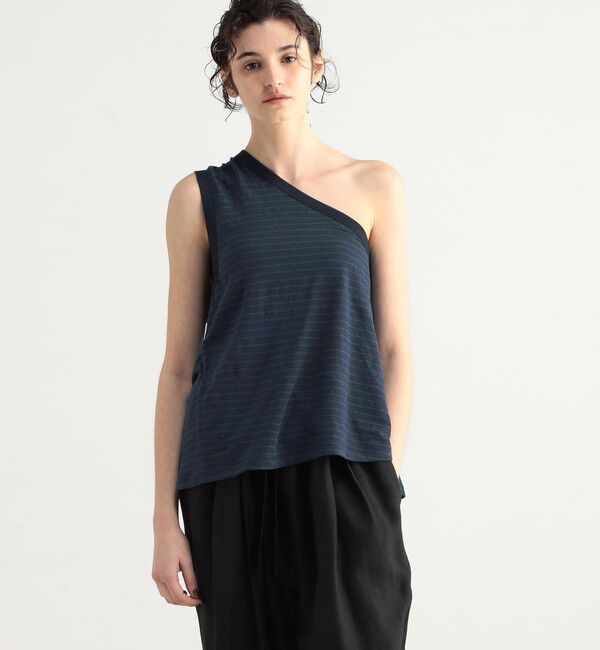 BACCA「リネンボーダー ホルターネックカットソー」|Tシャツ・カットソー|