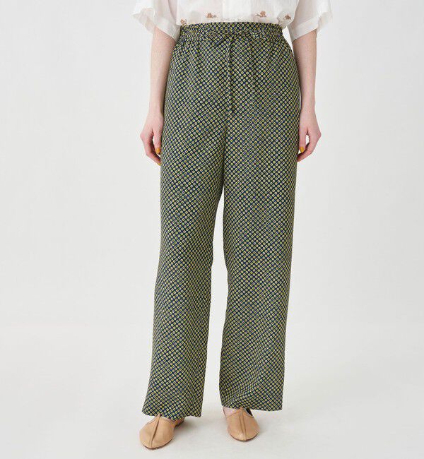 SOULEIADO「トリアセテートポリエステルプリント イージーストレートパンツ」|その他|