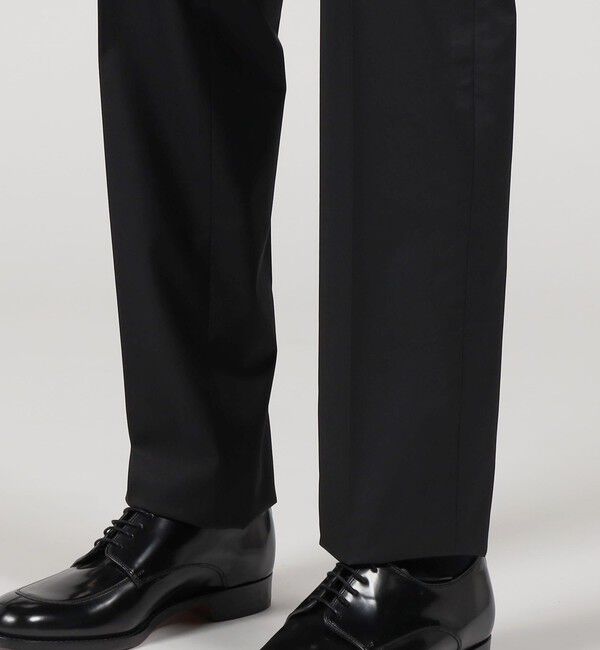 TOMORROWLAND MENS「コットンポリエステルハイカウント ノープリーツスリムスラックス」|スラックス|