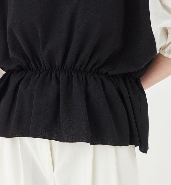 Ballsey「ファブリックコンビ パフスリーブプルオーバー」|ニット・セーター|