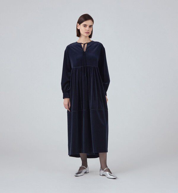 TOMORROWLAND collection「キャラメルヴェルト ギャザーロングワンピース」|ワンピース|