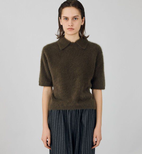 DES PRES「フォックスカシミヤ シャツカラープルオーバー」|ニット・セーター|