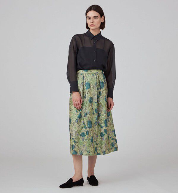 TOMORROWLAND collection「シアーオーガンジー ロングスリーブブラウス」|シャツ・ブラウス|