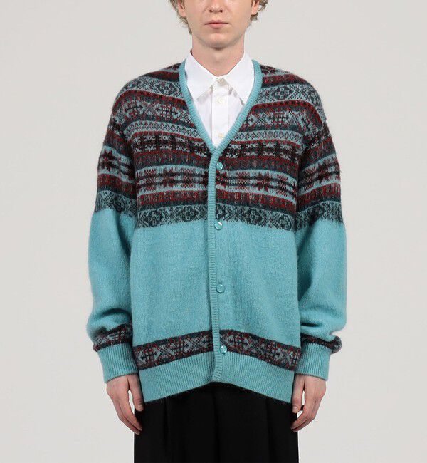 TOMORROWLAND MENS「TOOMRROWLAND tricot ナイロンモヘヤウール フェアアイルジャガード カーディガン」|カーディガン|