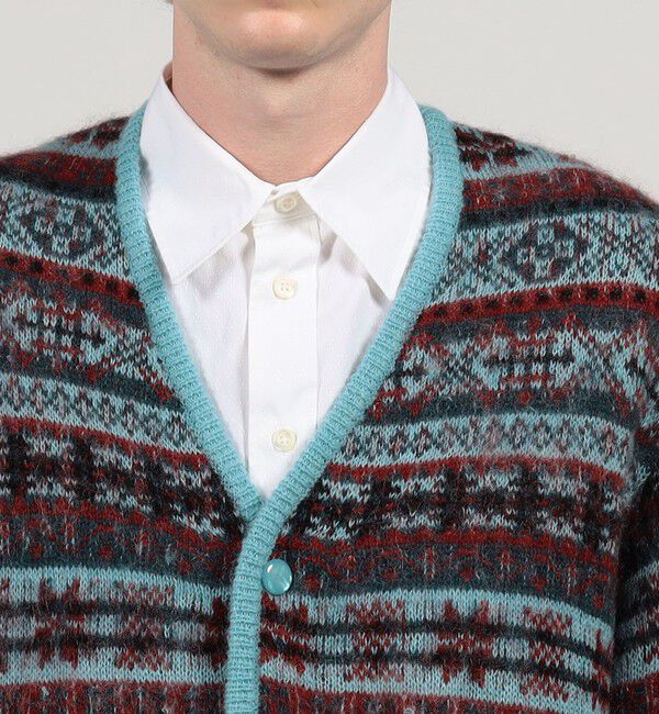 TOMORROWLAND MENS「TOOMRROWLAND tricot ナイロンモヘヤウール フェアアイルジャガード カーディガン」|カーディガン|