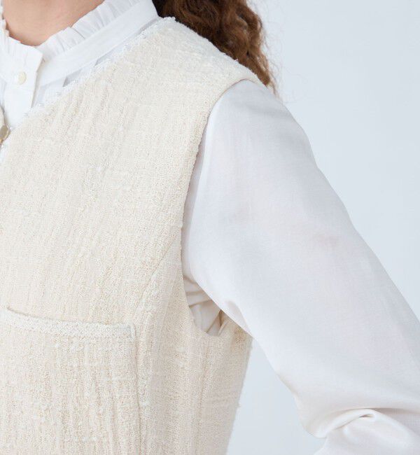 Ballsey「スラブコットンツイード Vクルージャンパースカート」|ジャンパースカート|