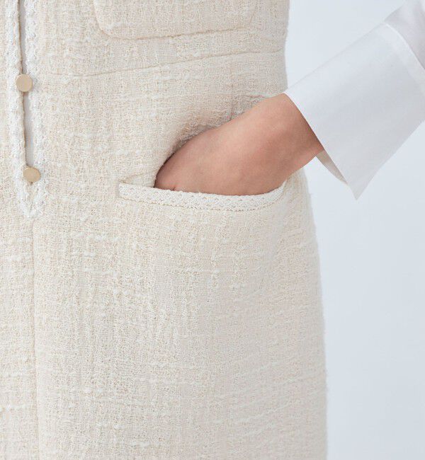 Ballsey「スラブコットンツイード Vクルージャンパースカート」|ジャンパースカート|