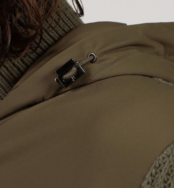 TOMORROWLAND BUYING WEAR「HERNO ナイロンコンビ フーデッド ニットブルゾン」|ブルゾン・スタジャン|