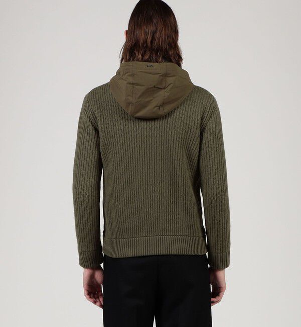 TOMORROWLAND BUYING WEAR「HERNO ナイロンコンビ フーデッド ニットブルゾン」|ブルゾン・スタジャン|