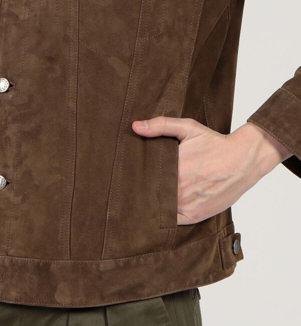 TOMORROWLAND MENS「【別注】EMMETI ラムスエード トラッカージャケット」|ブルゾン・スタジャン|