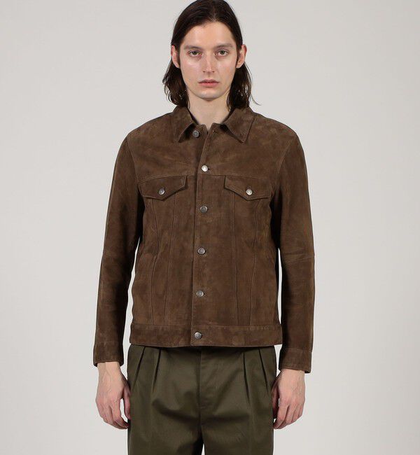 TOMORROWLAND MENS「【別注】EMMETI ラムスエード トラッカージャケット」|ブルゾン・スタジャン|