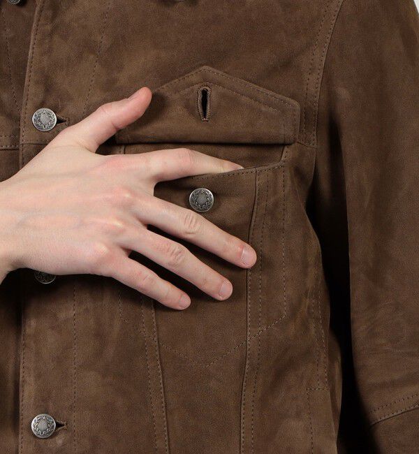 TOMORROWLAND MENS「【別注】EMMETI ラムスエード トラッカージャケット」|ブルゾン・スタジャン|