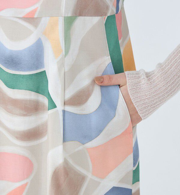 Ballsey「セルフロートプリント Iラインキャミソールワンピース」|ワンピース|