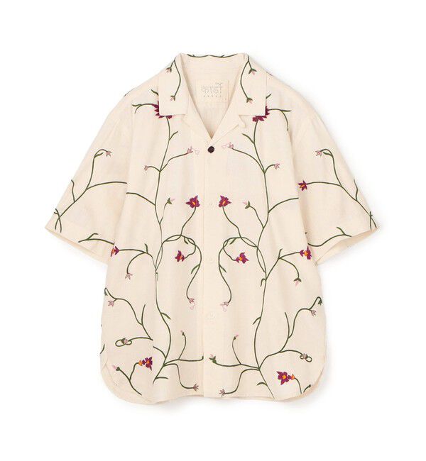 TOMORROWLAND BUYING WEAR「KARDO エンブロイダリー オープンカラーシャツ」|シャツ・ブラウス|42 ライトベージュ系