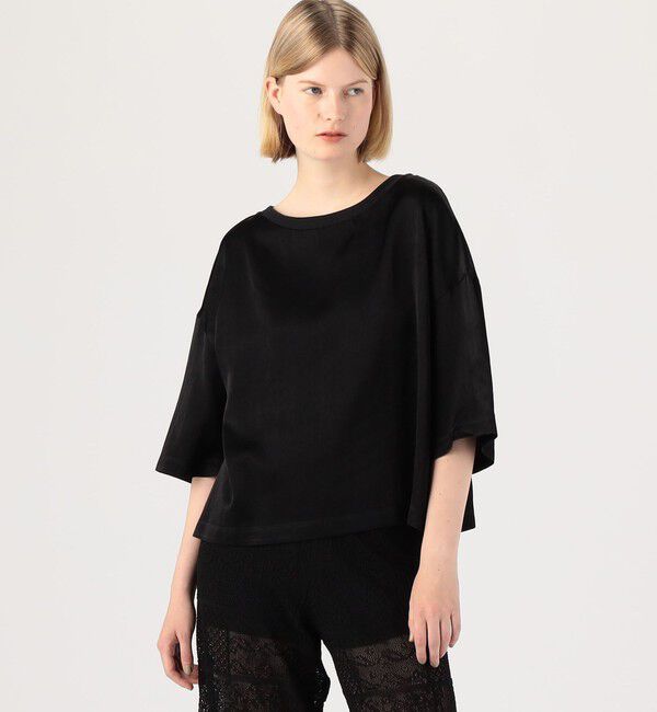 DES PRES「ソフトサテン ビッグTシャツブラウス」|シャツ・ブラウス|