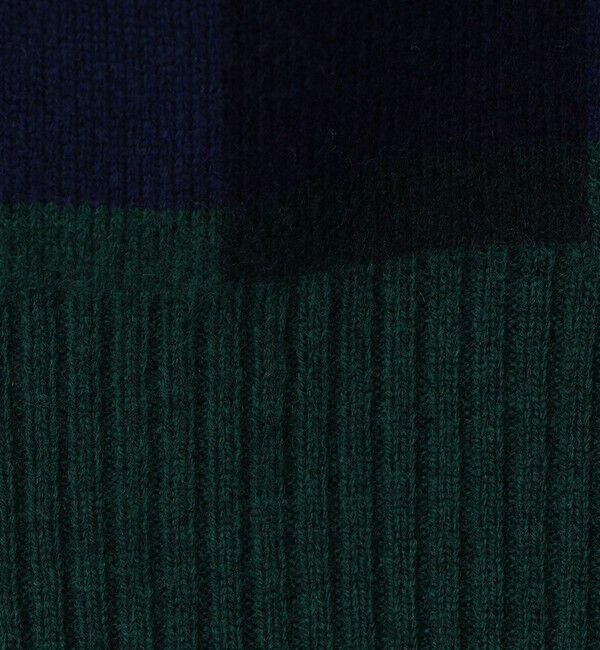 MACPHEE「NZ LAMBS プリント Vネックカーディガン」|カーディガン|