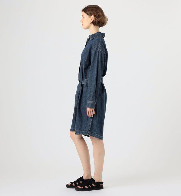 JAMES PERSE「コットンデニム ベルテッドシャツワンピース WCID6947」|ワンピース|