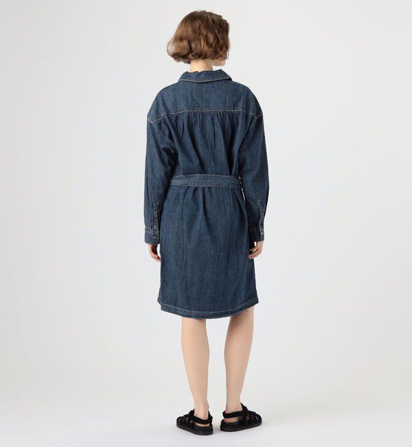 JAMES PERSE「コットンデニム ベルテッドシャツワンピース WCID6947」|ワンピース|