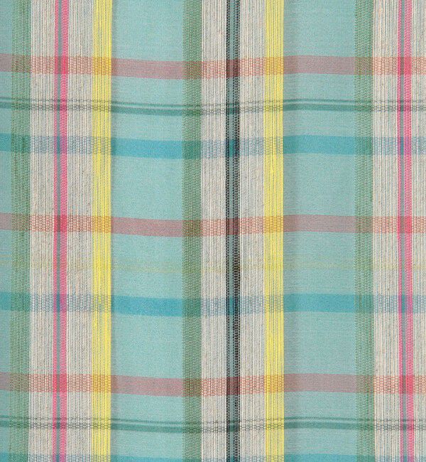 CABaN「リネンシルクオーガンジーチェック フロンタブルワンピース」|ワンピース|