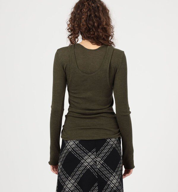 TOMORROWLAND GOODS「HAKUJI ウールリブ レイヤードクルーネックプルオーバー」|Tシャツ・カットソー|