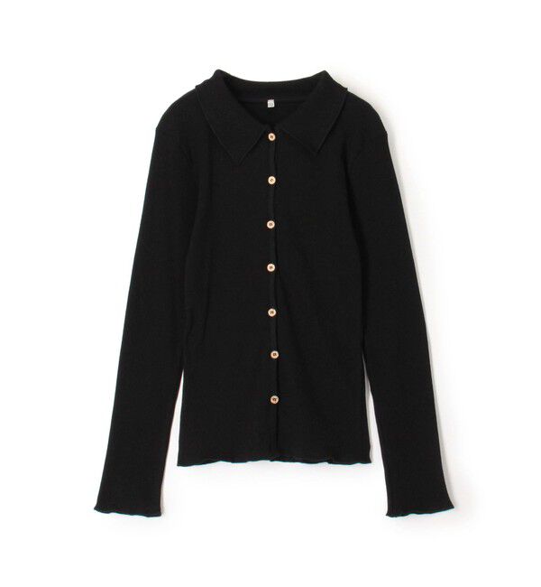TOMORROWLAND GOODS「BASERANGE ISO コットンリブ シャツ」|カーディガン|19 ブラック
