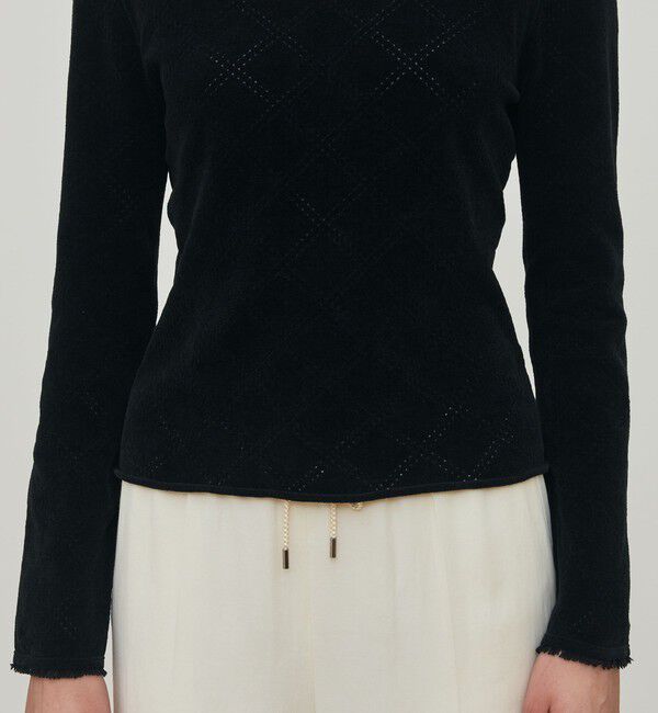 DES PRES「コットンシェニールヤーン ラウンドネックプルオーバー」|ニット・セーター|