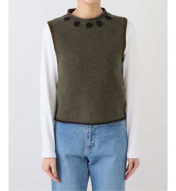  「YANYAN DAISY CREW TANK YYW25-1361：ニットベスト」|ニット・セーター|