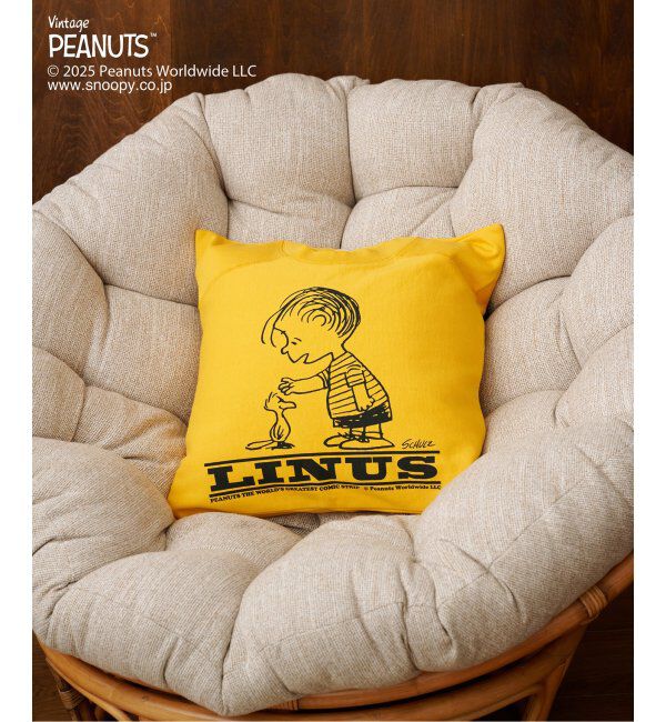 journal standard Furniture「【PEANUTS&times;SPORTS WEAR by JSF】別注 SWEAT CUSHION　クッションカバー」|クッション・クッションカバー|イエロー