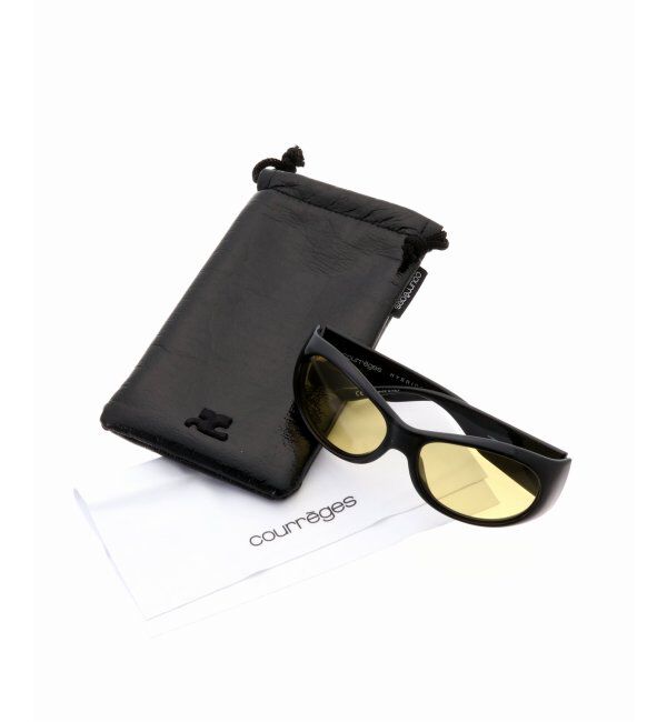 EYETHINK「【COURREGES / クレージュ】HYBRID 01 SUNGLASSES BLACK/YELLOW」|サングラス|