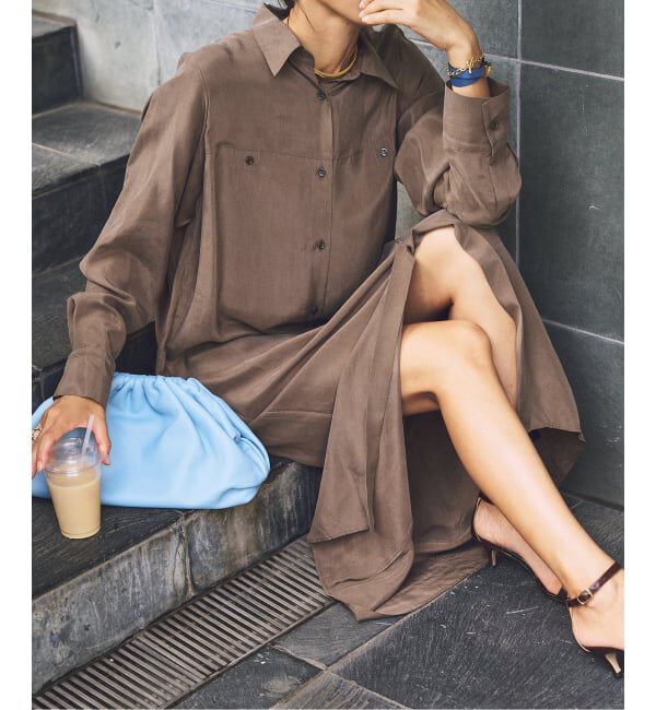 Plage「R&rsquo;IAM キュプラシャツワンピース」|ワンピース|