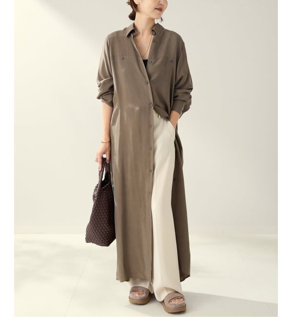 Plage「R&rsquo;IAM キュプラシャツワンピース」|ワンピース|