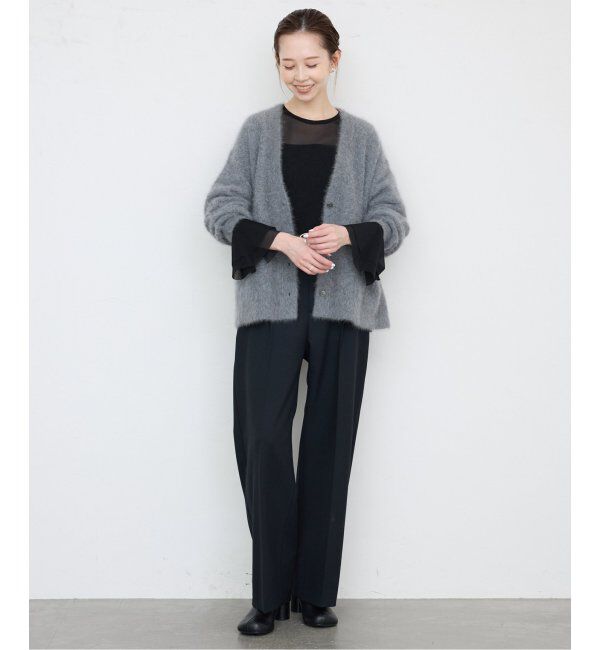 SLOBE IENA「《追加2》ラッフルスリーブチュールプルオーバー」|Tシャツ・カットソー|