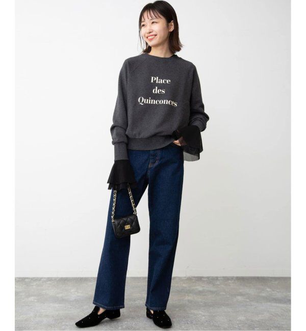 SLOBE IENA「《追加2》ラッフルスリーブチュールプルオーバー」|Tシャツ・カットソー|