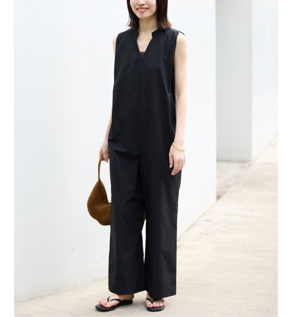 SLOBE IENA「《追加》リラックスイージーVネックオールインワン」|オールインワン|