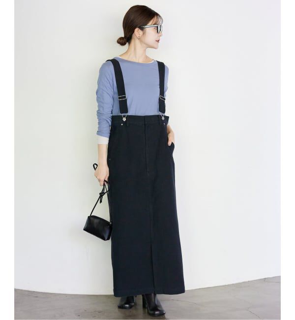 SLOBE IENA「《WEB限定/追加》ハイウエストジャンパースカート」|スカート|