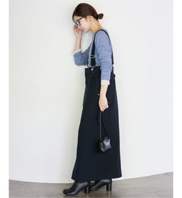 SLOBE IENA「《WEB限定/追加》ハイウエストジャンパースカート」|スカート|