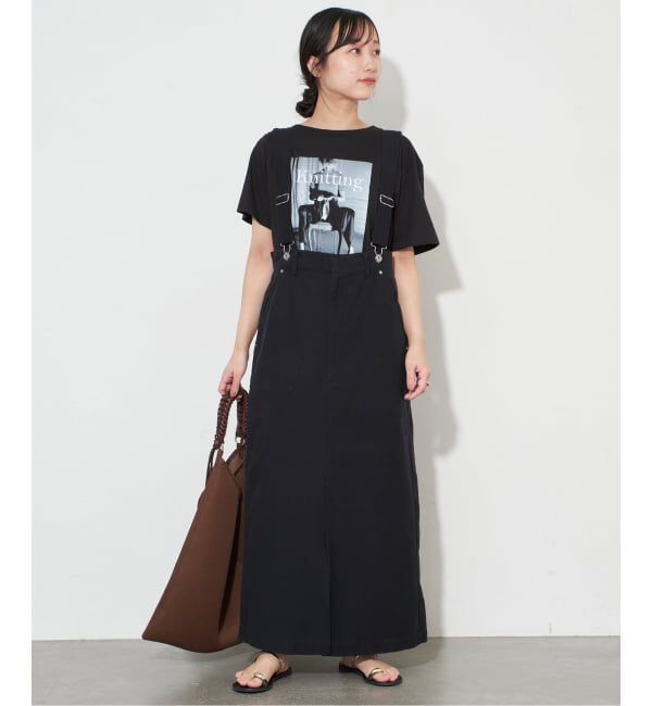 SLOBE IENA「《WEB限定/追加》ハイウエストジャンパースカート」|スカート|