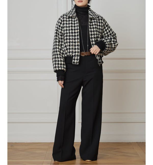 IENA LA BOUCLE「IENA LA BOUCLE サイドタックストレートパンツ」|スラックス|