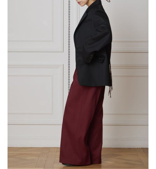 IENA LA BOUCLE「IENA LA BOUCLE サイドタックストレートパンツ」|スラックス|