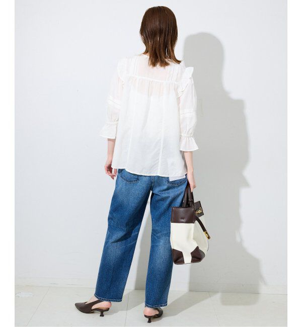 SLOBE IENA「《WEB限定/追加》コットンレーヨンレースブラウス」|シャツ・ブラウス|