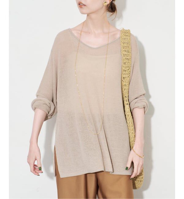 SLOBE IENA「畔オーバープルオーバー」|ニット・セーター|ベージュ