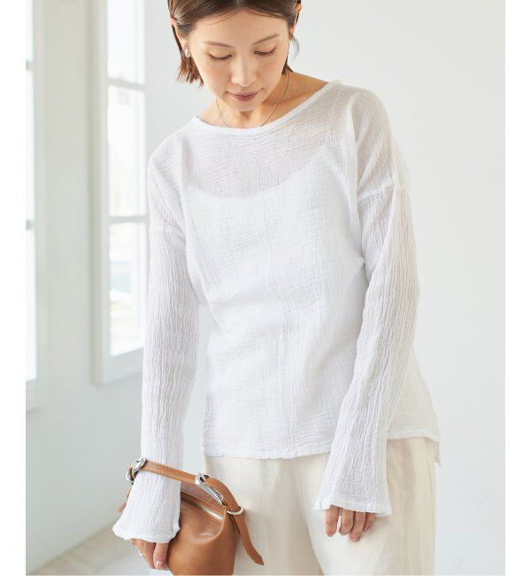 IENA「《追加》LES ATELIERS FRANCAIS DE CONFECTION ロングスリーブトップス」|シャツ・ブラウス|